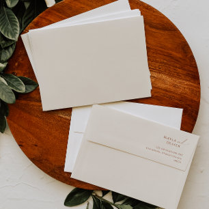 Whimsical Desert   Beige Wedding Invitation Envelope