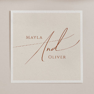 Whimsical Desert   Beige Wedding Napkins