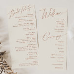 Whimsical Desert | Beige Wedding Programme<br><div class="desc">This whimsical desert | beige wedding program is perfect for your simple rustic western beige and terracotta earth tones wedding. The neutral earthy boho colour palette is vintage southwestern with a modern retro feel. The script is a delicate minimalist handwritten calligraphy that is quite elegant and romantic. The product is...</div>