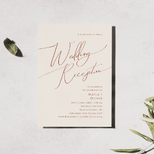 Whimsical Desert   Beige Wedding Reception Invitation