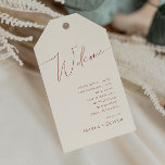 Whimsical Desert | Beige Wedding Welcome Gift Tags<br><div class="desc">These whimsical desert | beige wedding welcome gift tags are perfect for your simple rustic western beige and terracotta earth tones wedding. The neutral earthy boho colour palette is vintage southwestern with a modern retro feel. The script is a delicate minimalist handwritten calligraphy that is quite elegant and romantic. The...</div>