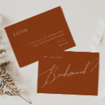 Whimsical Desert | Rust Bridesmaid Proposal Card<br><div class="desc">This whimsical desert | rust bridesmaid proposal card is perfect for your simple rustic western beige and terracotta earth tones wedding. The neutral earthy boho colour palette is vintage southwestern with a modern retro feel. The script is a delicate minimalist handwritten calligraphy that is quite elegant and romantic. The product...</div>