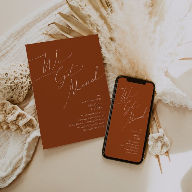 Whimsical Desert | Rust Elopement Announcement (Creator Uploaded)