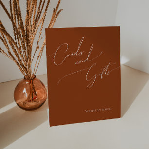 Whimsical Desert Terracotta Cards and Gift Pedestal Sign