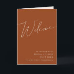 Whimsical Desert | Terracotta Folded Wedding Programme<br><div class="desc">This whimsical desert | terracotta folded wedding program is perfect for your simple rustic western beige and terracotta earth tones wedding. The neutral earthy boho colour palette is vintage southwestern with a modern retro feel. The script is a delicate minimalist handwritten calligraphy that is quite elegant and romantic. The product...</div>