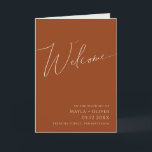 Whimsical Desert | Terracotta Folded Wedding Programme<br><div class="desc">This whimsical desert | terracotta folded wedding program is perfect for your simple rustic western beige and terracotta earth tones wedding. The neutral earthy boho colour palette is vintage southwestern with a modern retro feel. The script is a delicate minimalist handwritten calligraphy that is quite elegant and romantic. The product...</div>