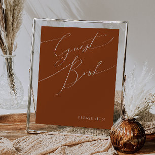 Whimsical Desert   Terracotta Guest Book Sign