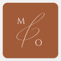 Whimsical Desert Terracotta Monogram Envelope Seal