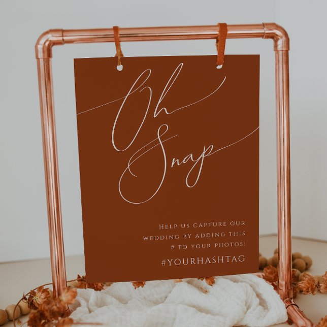 Whimsical Desert | Terracotta Oh Snap Hashtag Poster (Creator Uploaded)