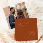 Whimsical Desert | Terracotta Photo Square Wedding Invitation<br><div class="desc">This whimsical desert | terracotta photo square wedding invitation is perfect for your simple rustic western beige and terracotta earth tones wedding. The neutral earthy boho colour palette is vintage southwestern with a modern retro feel. The script is a delicate minimalist handwritten calligraphy that is quite elegant and romantic. The...</div>