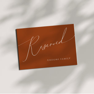 Whimsical Desert   Terracotta Reserved Sign