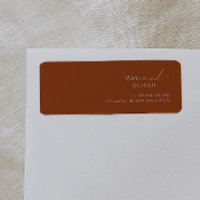 Whimsical Desert | Terracotta Return Address Label