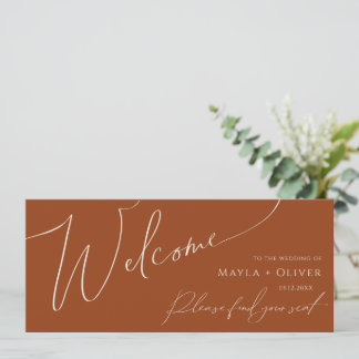 Whimsical Desert | Terracotta Seating Chart Header