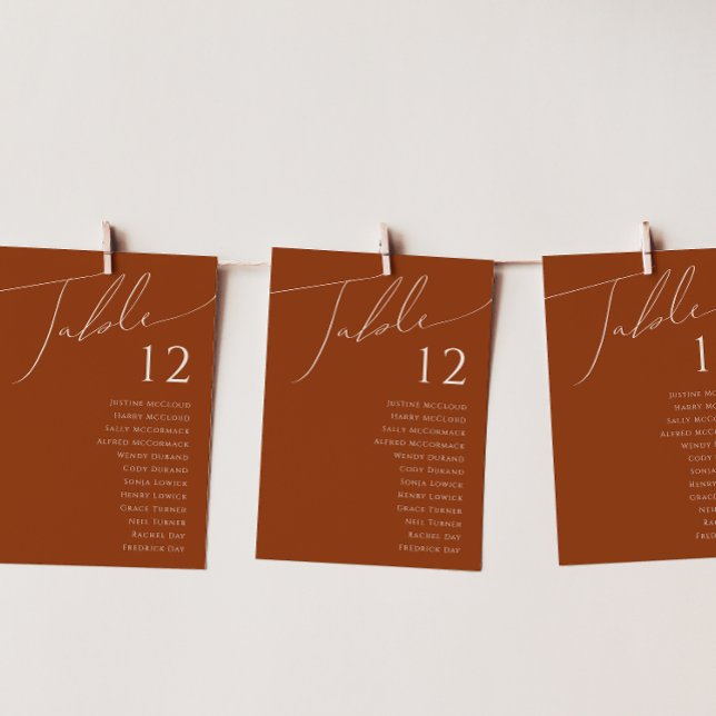 Whimsical Desert | Terracotta Table Number Chart (Creator Uploaded)