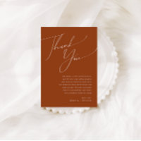 Whimsical Desert | Terracotta Table Thank You Card