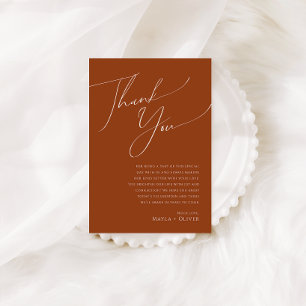 Whimsical Desert   Terracotta Table Thank You Card