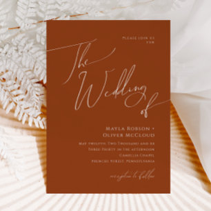 Whimsical Desert   Terracotta The Wedding Of Invitation