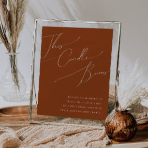 Whimsical Desert Terracotta This Candle Burns Poster