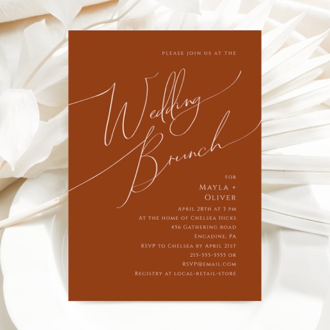 Whimsical Desert | Terracotta Wedding Brunch Invitation (Creator Uploaded)