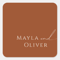Whimsical Desert Terracotta Wedding Envelope Seals