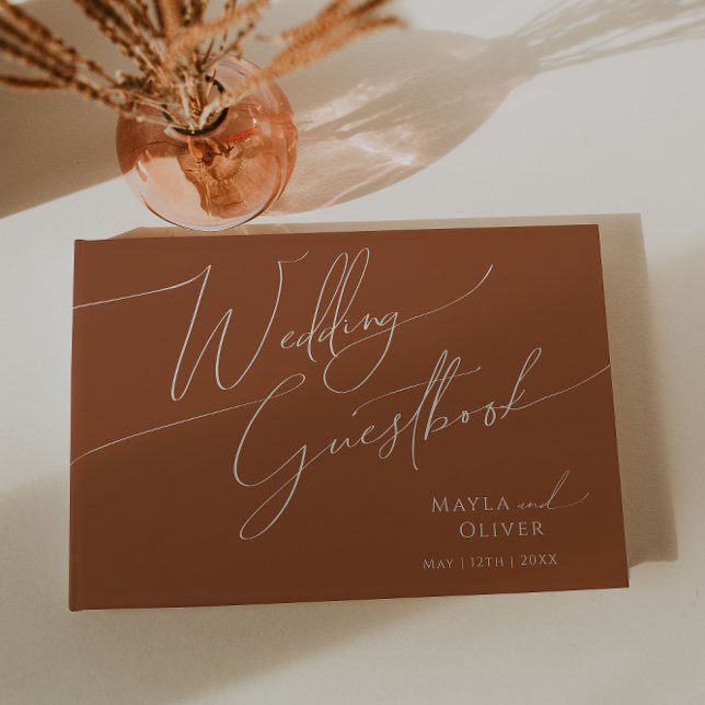 Whimsical Desert | Terracotta Wedding Guestbook (Creator Uploaded)