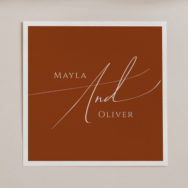 Whimsical Desert | Terracotta Wedding Napkins (Creator Uploaded)