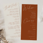 Whimsical Desert | Terracotta Wedding Program Programme<br><div class="desc">This whimsical desert | terracotta wedding program is perfect for your simple rustic western beige and terracotta earth tones wedding. The neutral earthy boho colour palette is vintage southwestern with a modern retro feel. The script is a delicate minimalist handwritten calligraphy that is quite elegant and romantic. The product is...</div>