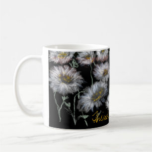 Whimsical Digitally Painted Daisies with Ease Coffee Mug