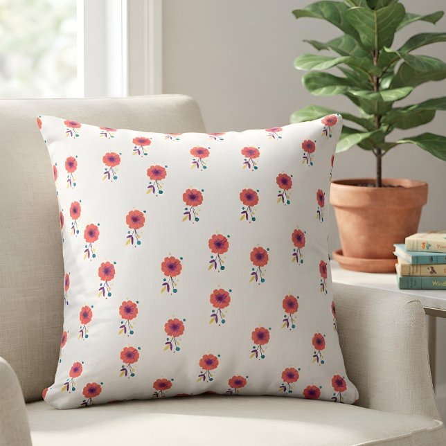 Whimsical Ditsy Floral Boho Nursery Decor Cushion (Creator Uploaded)