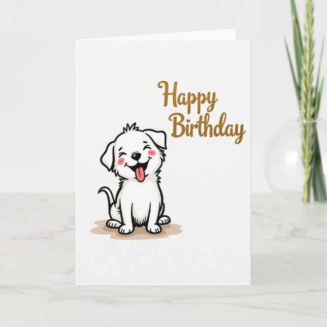 Whimsical Dog Art Card (Front)