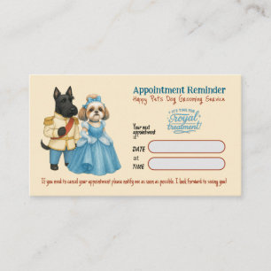 Whimsical Dog Grooming Appointment Reminder Card