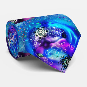 Whimsical Dolphin Blue Teal Coastal Nautical Tie