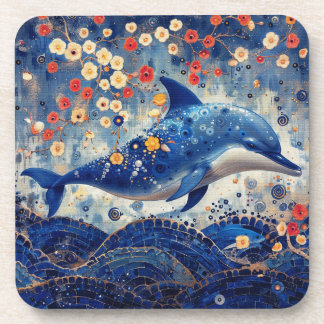 Whimsical Dolphin Coaster