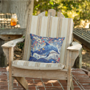 Whimsical Dolphin Cushion