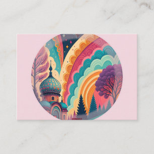Whimsical Dome & Rainbow Enclosure Card - Custom