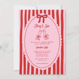 Whimsical Doodle Cheers to Love Bridal Shower  Invitation