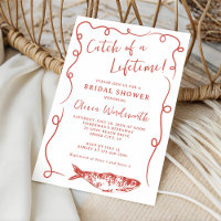Whimsical Doodle Coastal Sardine Bridal Shower