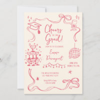 Whimsical doodle Graduation Party