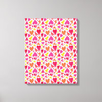 Whimsical Doodle Hearts with Patterns and Texture