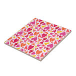 Whimsical Doodle Hearts with Patterns and Texture Tile<br><div class="desc">This pretty, whimsical pattern has interlocking hearts done in a doodle style. They're made in shades of purple, pink, orange and yellow on an off-white background. Some hearts have polka dots, others plaid or stripes. They all float around each other and interlock on this sweet, fun design that celebrates love....</div>