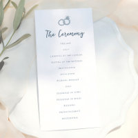 Whimsical Doodle Retro Light Blue Wedding
