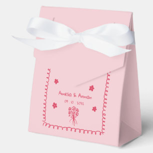Whimsical Doodle Scribble save the date Favour Box