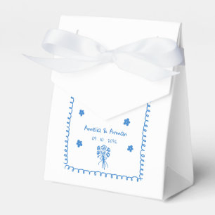 Whimsical Doodle Scribble save the date Favour Box