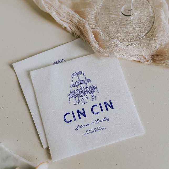 Whimsical Doodle Wedding Napkin (Creator Uploaded)