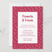 Whimsical Doodled American Stars Patriotic Party