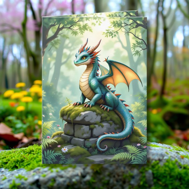 Whimsical Dragon Colouring Page and Birthday Card (Creator Uploaded)