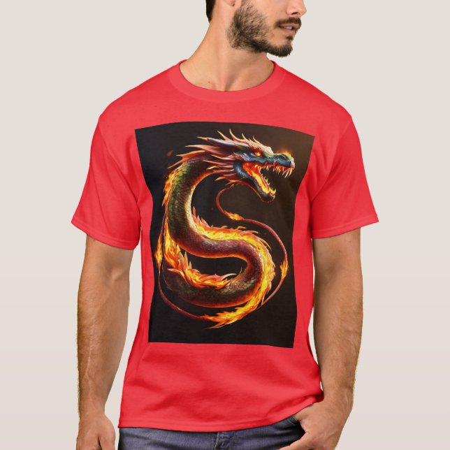  *Whimsical Dragon Dream - Watercolor Wash Tee (Front)