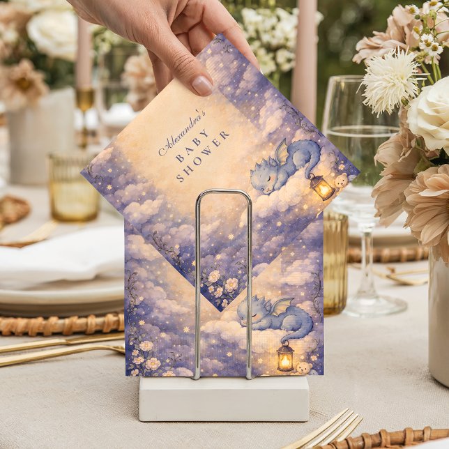 Whimsical Dragon Fantasy Baby Shower Napkin (Creator Uploaded)