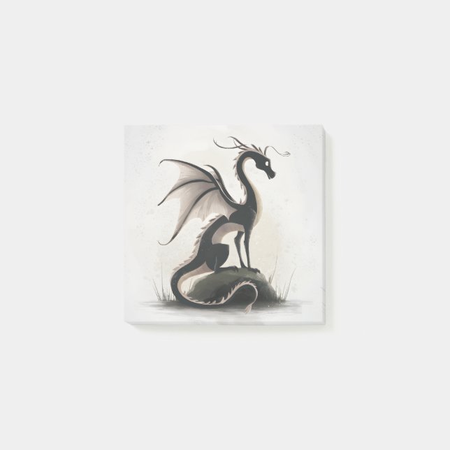 Whimsical Dragon Illustration  Post-it Notes (Front)