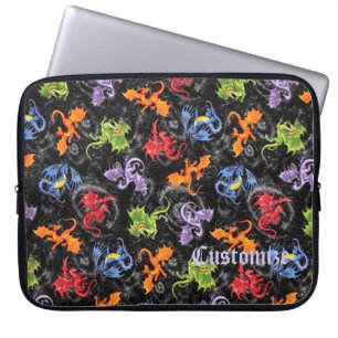 Whimsical Dragon Lovers Pattern Laptop Sleeve
